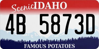 ID license plate 4B5873D