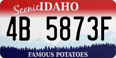 ID license plate 4B5873F