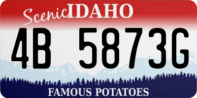 ID license plate 4B5873G