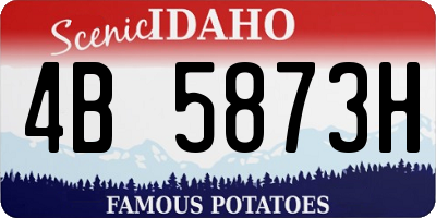 ID license plate 4B5873H
