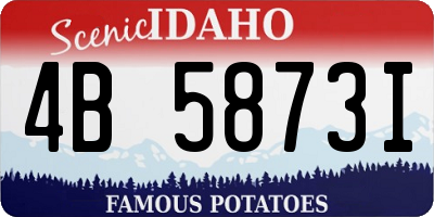 ID license plate 4B5873I