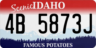ID license plate 4B5873J