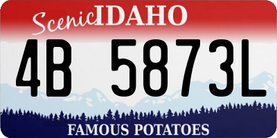 ID license plate 4B5873L