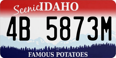 ID license plate 4B5873M