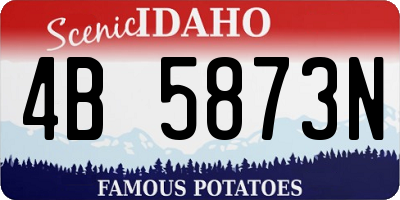 ID license plate 4B5873N