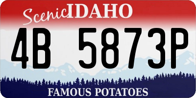 ID license plate 4B5873P