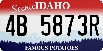ID license plate 4B5873R