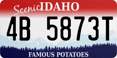 ID license plate 4B5873T