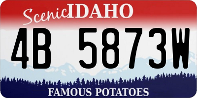 ID license plate 4B5873W