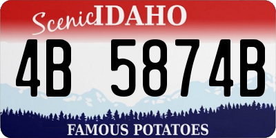 ID license plate 4B5874B