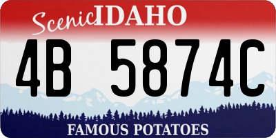 ID license plate 4B5874C