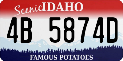 ID license plate 4B5874D