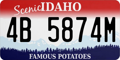 ID license plate 4B5874M