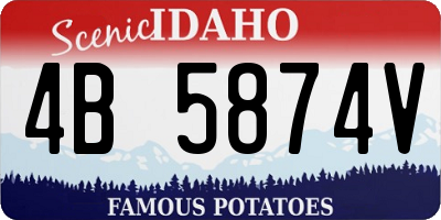 ID license plate 4B5874V