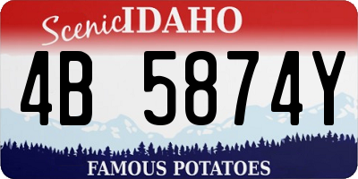 ID license plate 4B5874Y