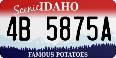 ID license plate 4B5875A