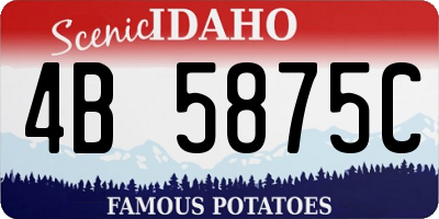 ID license plate 4B5875C