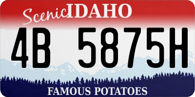 ID license plate 4B5875H