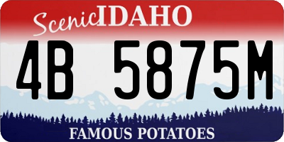 ID license plate 4B5875M
