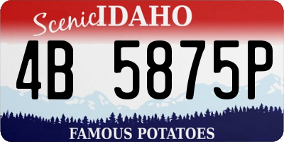 ID license plate 4B5875P