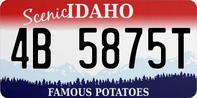 ID license plate 4B5875T