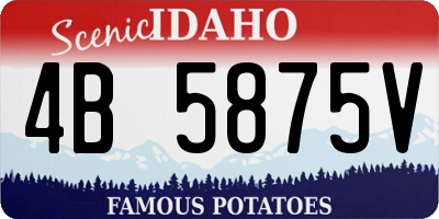 ID license plate 4B5875V