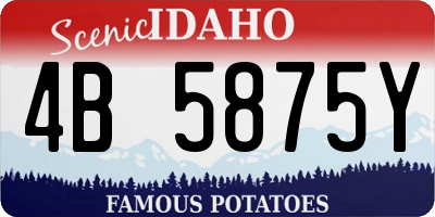 ID license plate 4B5875Y