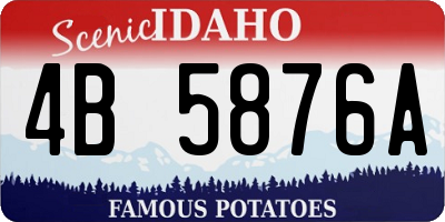ID license plate 4B5876A