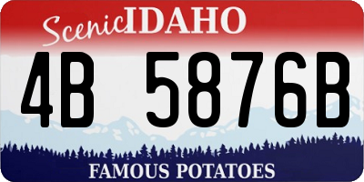 ID license plate 4B5876B