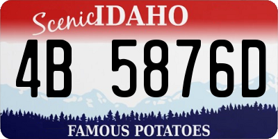 ID license plate 4B5876D