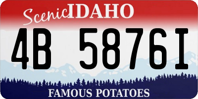 ID license plate 4B5876I