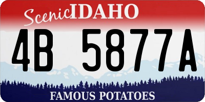 ID license plate 4B5877A
