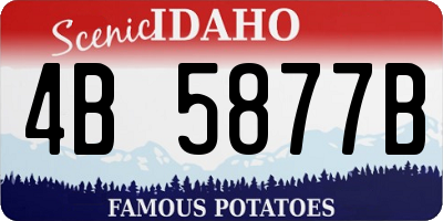 ID license plate 4B5877B