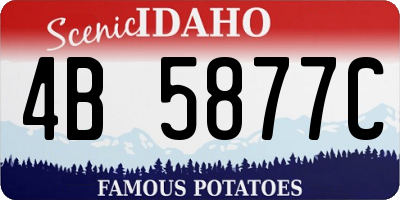 ID license plate 4B5877C