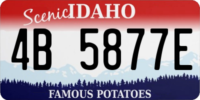 ID license plate 4B5877E