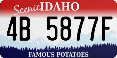ID license plate 4B5877F