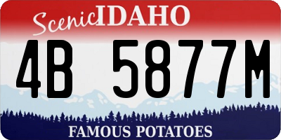 ID license plate 4B5877M
