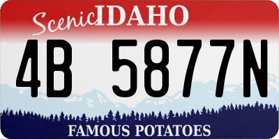 ID license plate 4B5877N