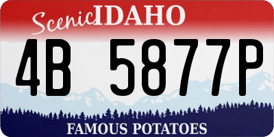 ID license plate 4B5877P