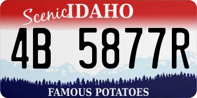ID license plate 4B5877R