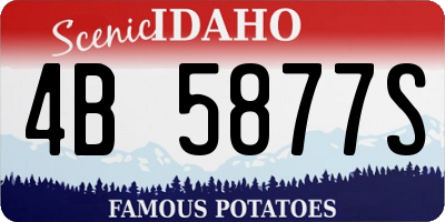 ID license plate 4B5877S