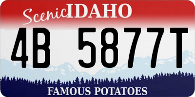 ID license plate 4B5877T