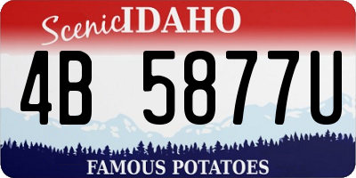 ID license plate 4B5877U