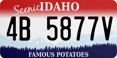 ID license plate 4B5877V