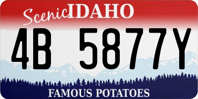 ID license plate 4B5877Y
