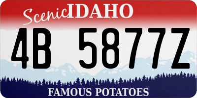 ID license plate 4B5877Z