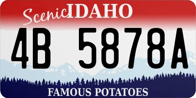 ID license plate 4B5878A