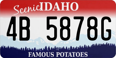 ID license plate 4B5878G