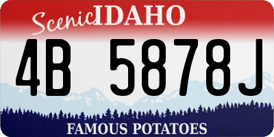 ID license plate 4B5878J