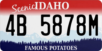 ID license plate 4B5878M